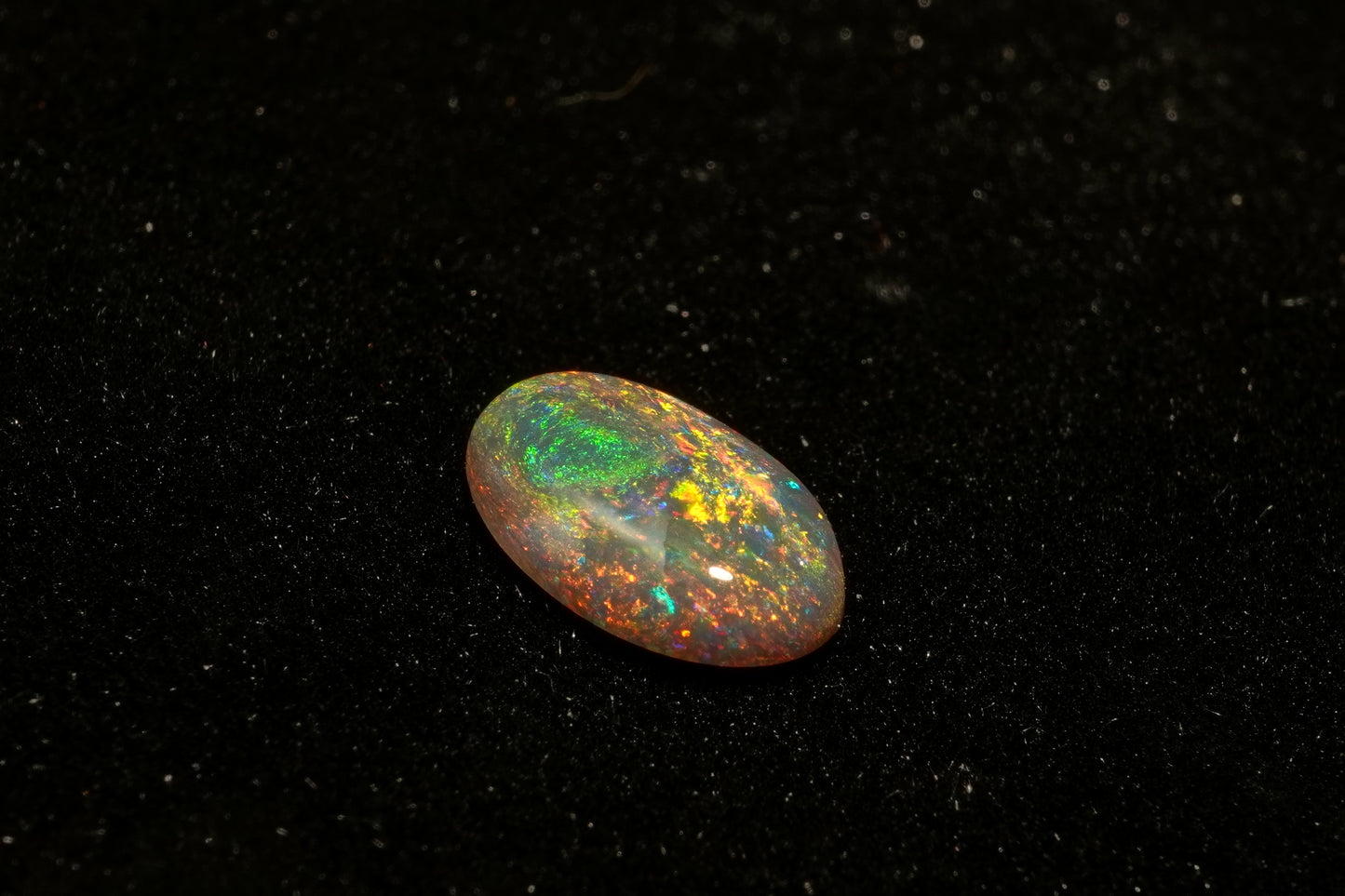 1.06 ct Black Crystal opal 9.6 x 6.1 x 2.6 mm