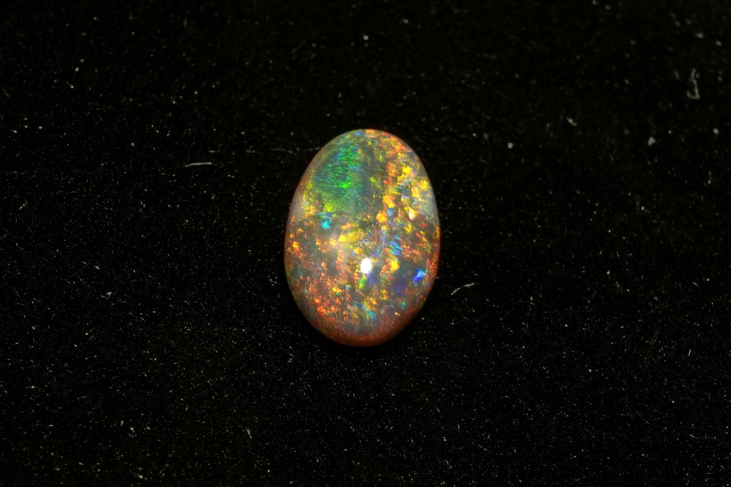 1.06 ct Black Crystal opal 9.6 x 6.1 x 2.6 mm