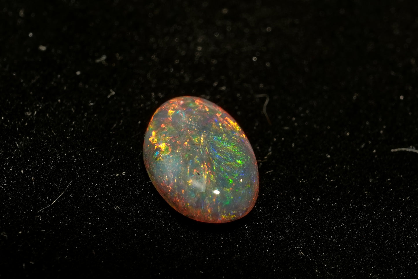 1.06 ct Black Crystal opal 9.6 x 6.1 x 2.6 mm