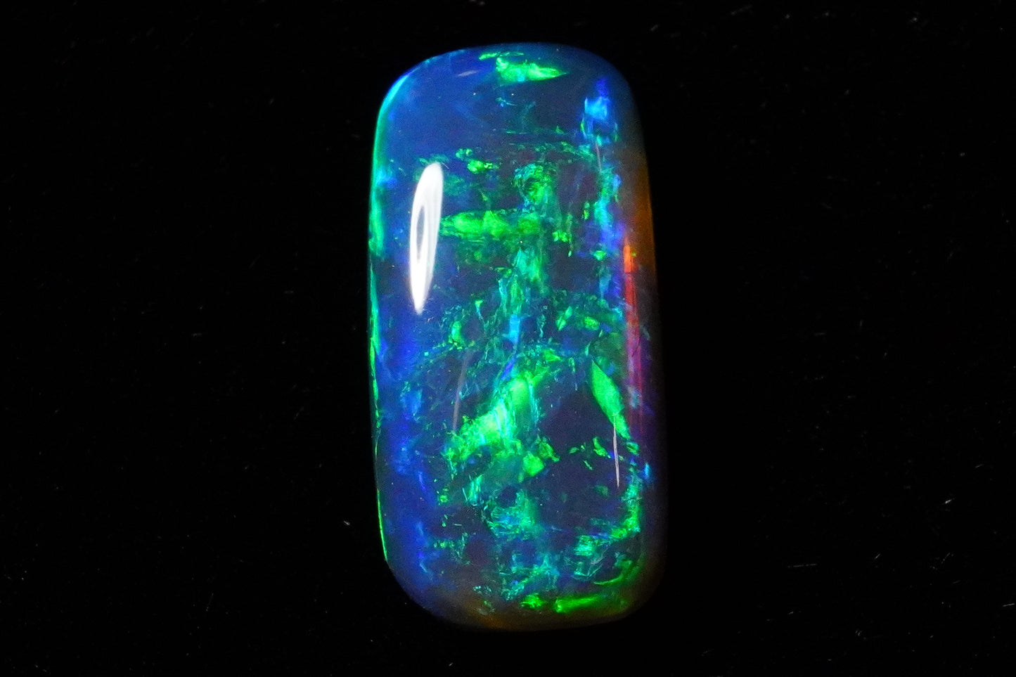 3.28 ct Dark Crystal Opal 13.1 x 6.3 x 4.3mm
