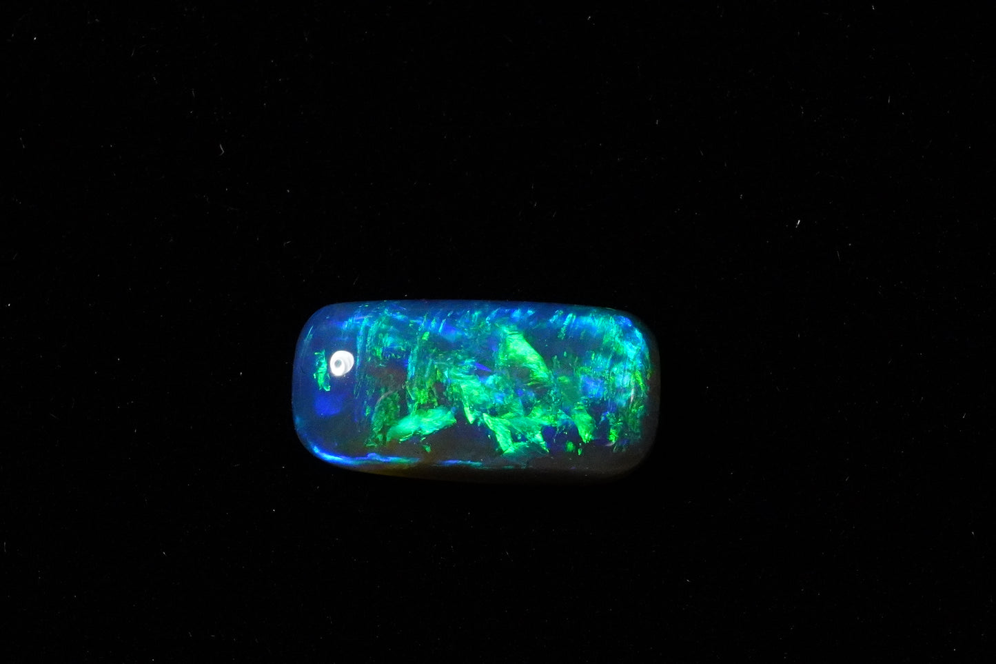 3.28 ct Dark Crystal Opal 13.1 x 6.3 x 4.3mm